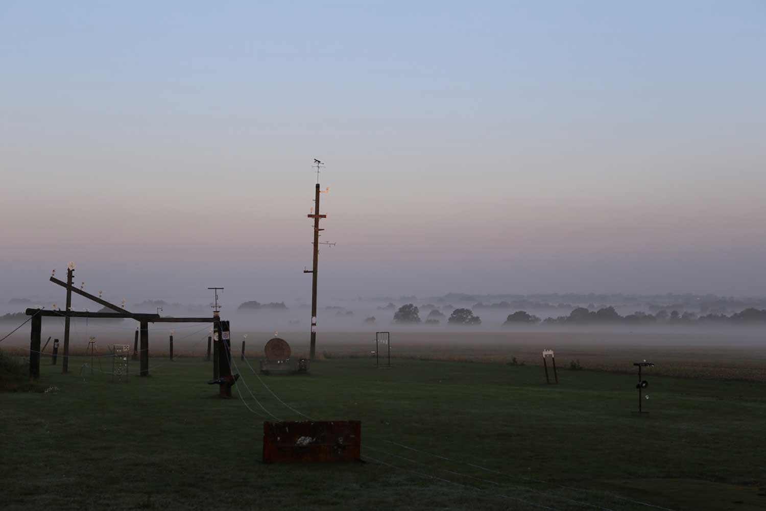 The outdoor shooting range at Pete’s Airgun Farm in Essex