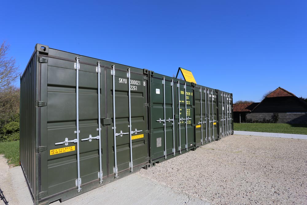 Self Storage Containers at Pete’s Airgun Farm in Essex