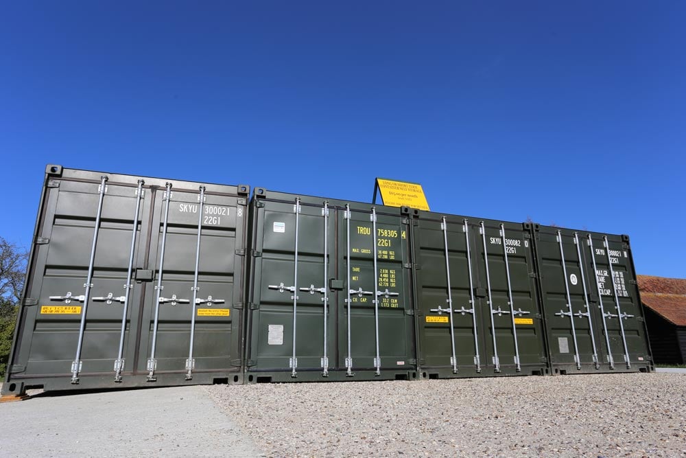 Self Storage Containers at Pete’s Airgun Farm in Essex