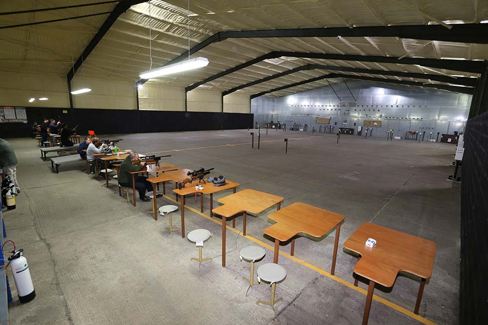 The Kings Court Range at Pete's Airgun Farm full with people shooting