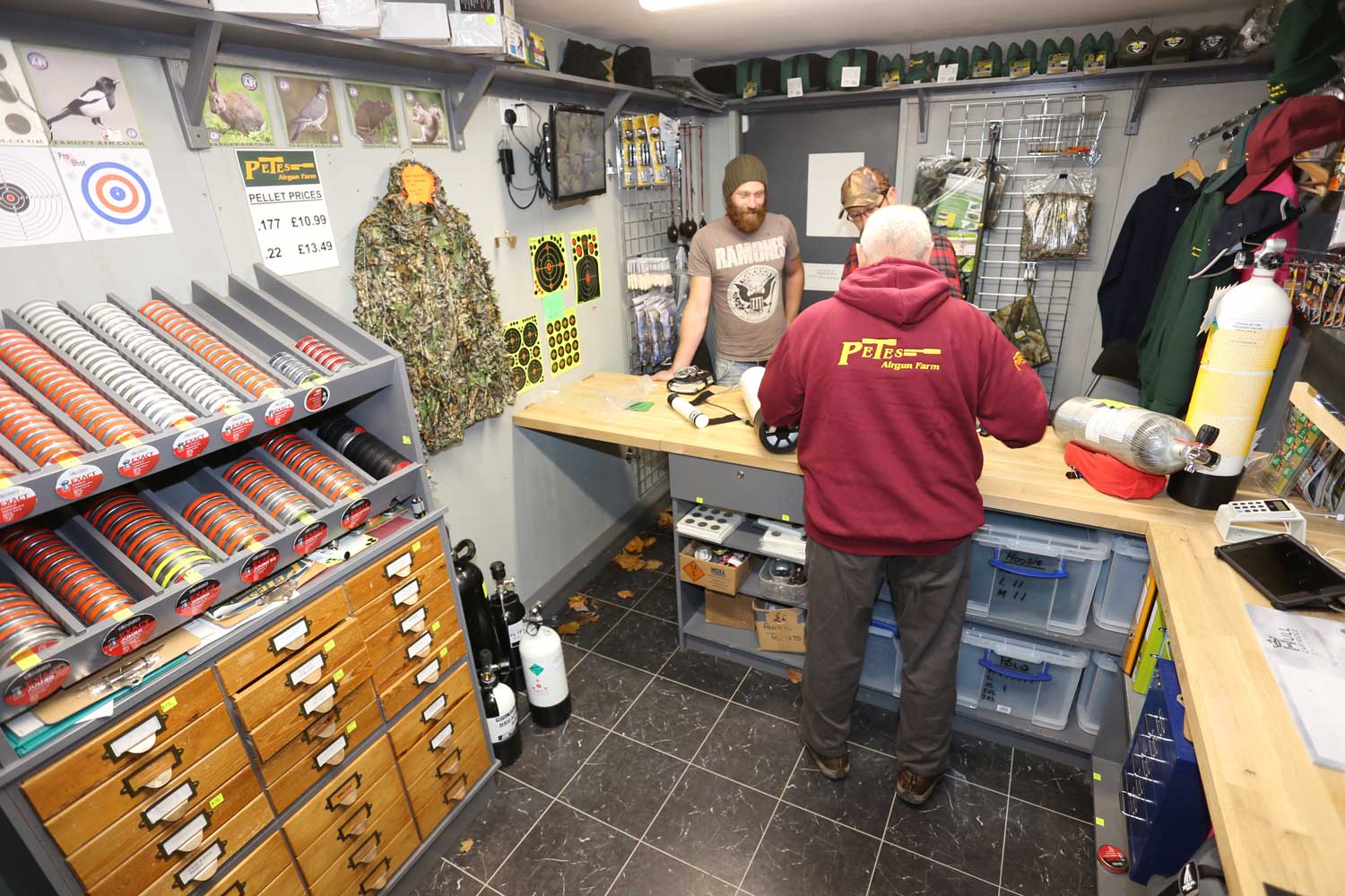 The Gun Shop at Pete’s Airgun Farm in Essex